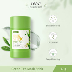 Cross-border Fen Yi Green Tea Mask Solid Stick Creamy Hydrating Cleansing 40g Clay Mask Wholesale Manufacturer
