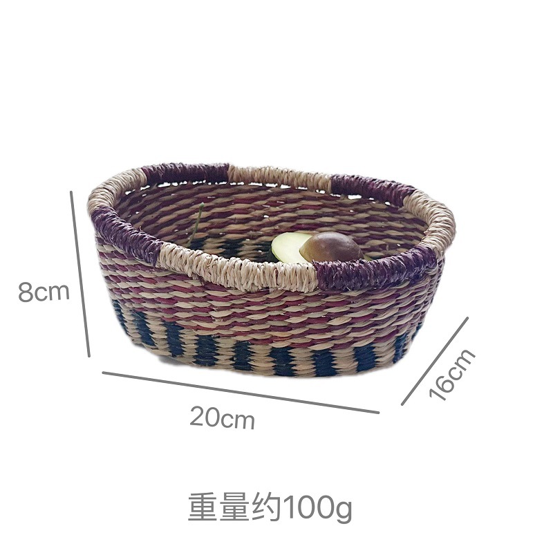 Cestas de bocadillos trenzadas de algas marinas vietnamitas ins canasta de picnic elementos africanos canasta decorativa canasta de cosméticos canasta de escritorio