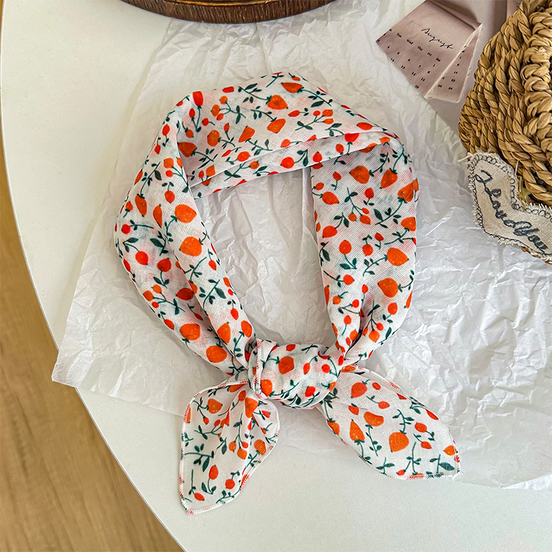 Bufanda de seda, bufanda cuadrada pequeña, bufanda fina, chal pequeño, protector de cuello de anacardo retro, bufanda decorativa, pañuelo en la cabeza, banda para el cabello