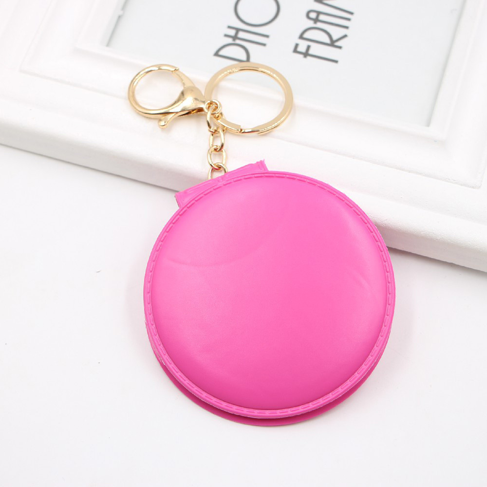 10-color Double-sided Small Mirror Bag Pendant Folding Makeup Small Makeup Mirror Ladies Boutique Gift Keychain display picture 4