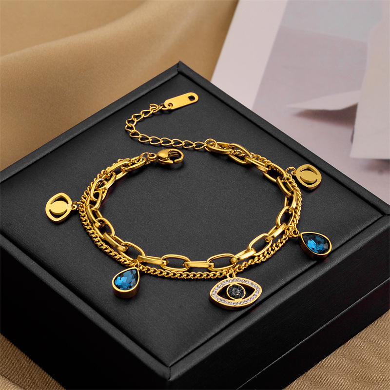 Corea del Sur Dongdaemun moda pulsera de acero de titanio nicho mujer diseño de acero inoxidable sensación de alta calidad joyas de pulsera transfronteriza universal
