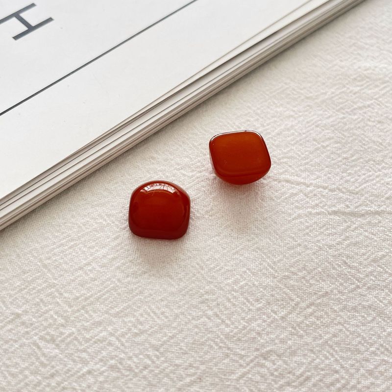 彩色珠光馒头半丸四方果冻百搭树脂贴片DIY发卡耳环耳钉材料配件|undefined