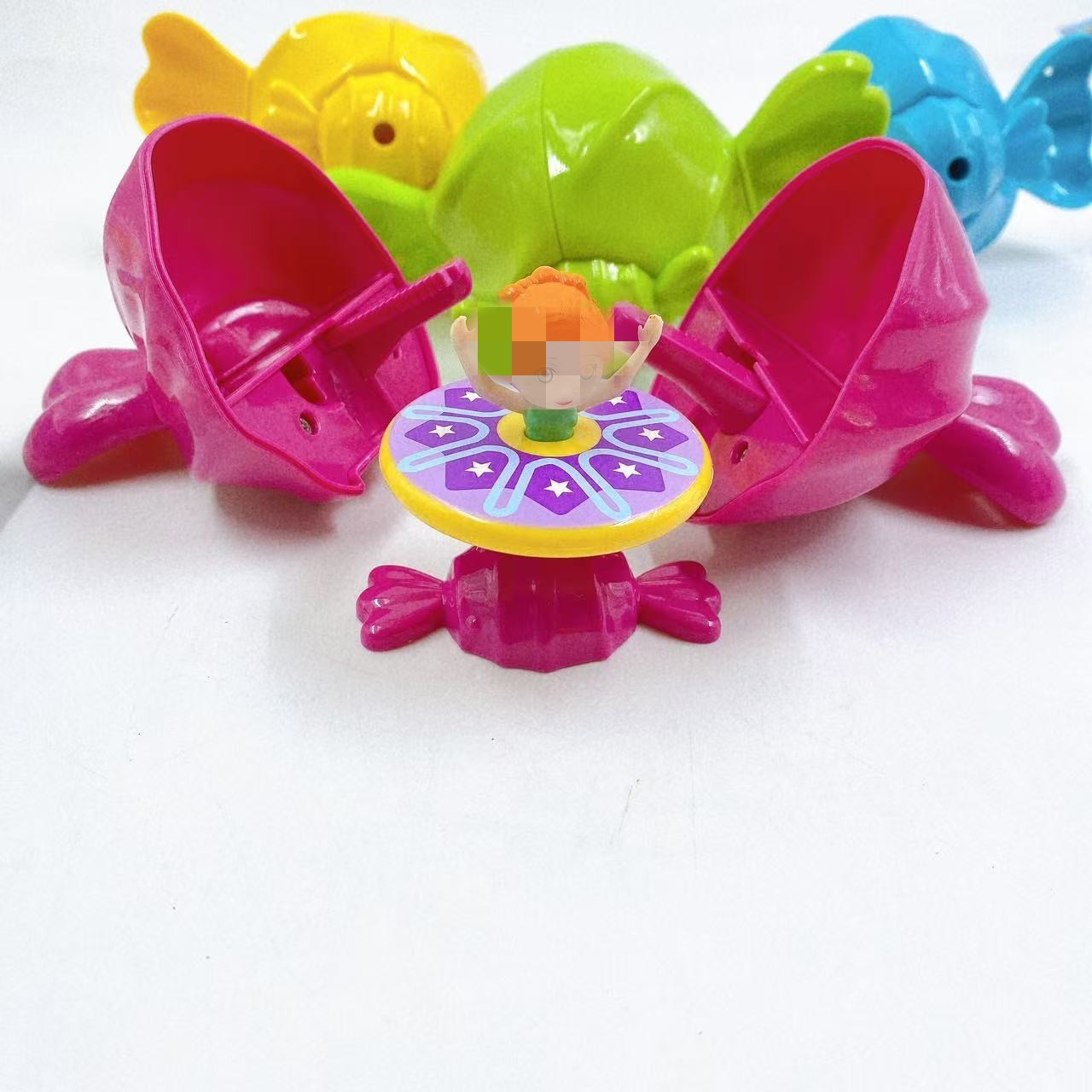 Juguetes infantiles dulces giros grandes ociosos princesa caja ciega desmontaje muñeca giratoria 2 lotes de departamentos