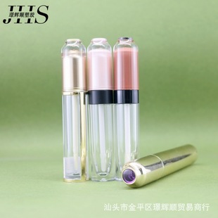 Round Lip Glaze Lip Gloss Empty Tube Jet Hair Cream 6ml Transparent Cover Spray Jet Hair Cream Empty Tube Cosmetic Package Material Set Z