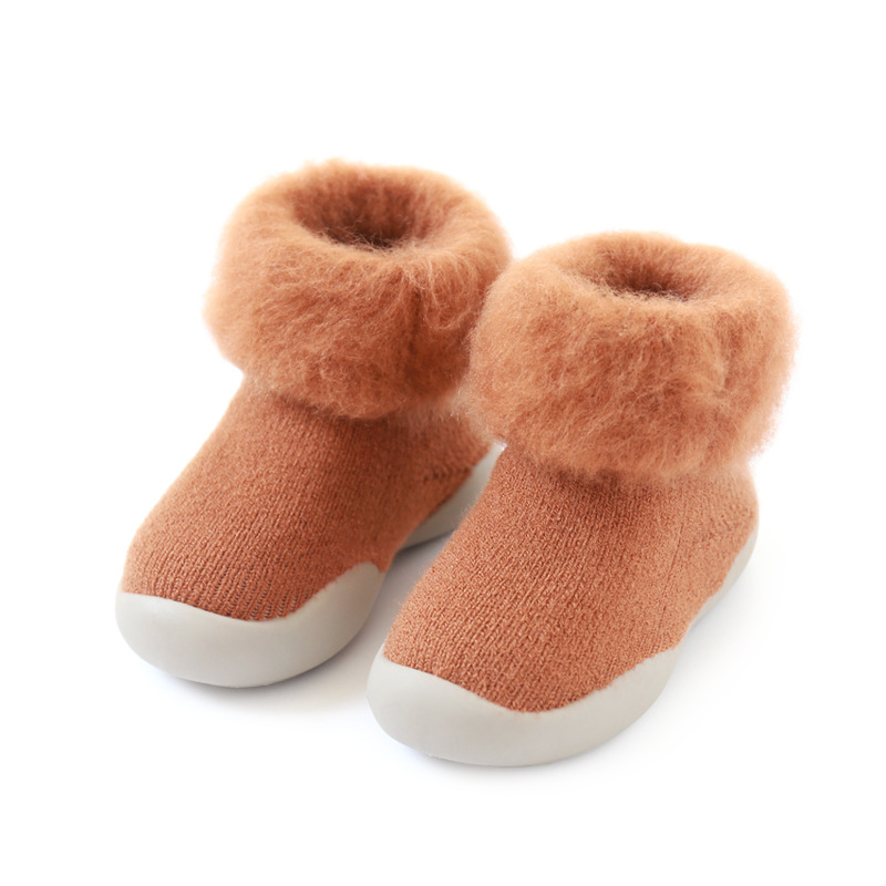 Calcetines infantiles otoño-invierno grueso y calcetines cálidas con calcetines de piso para bebés calcetines de calcetines de calcetines