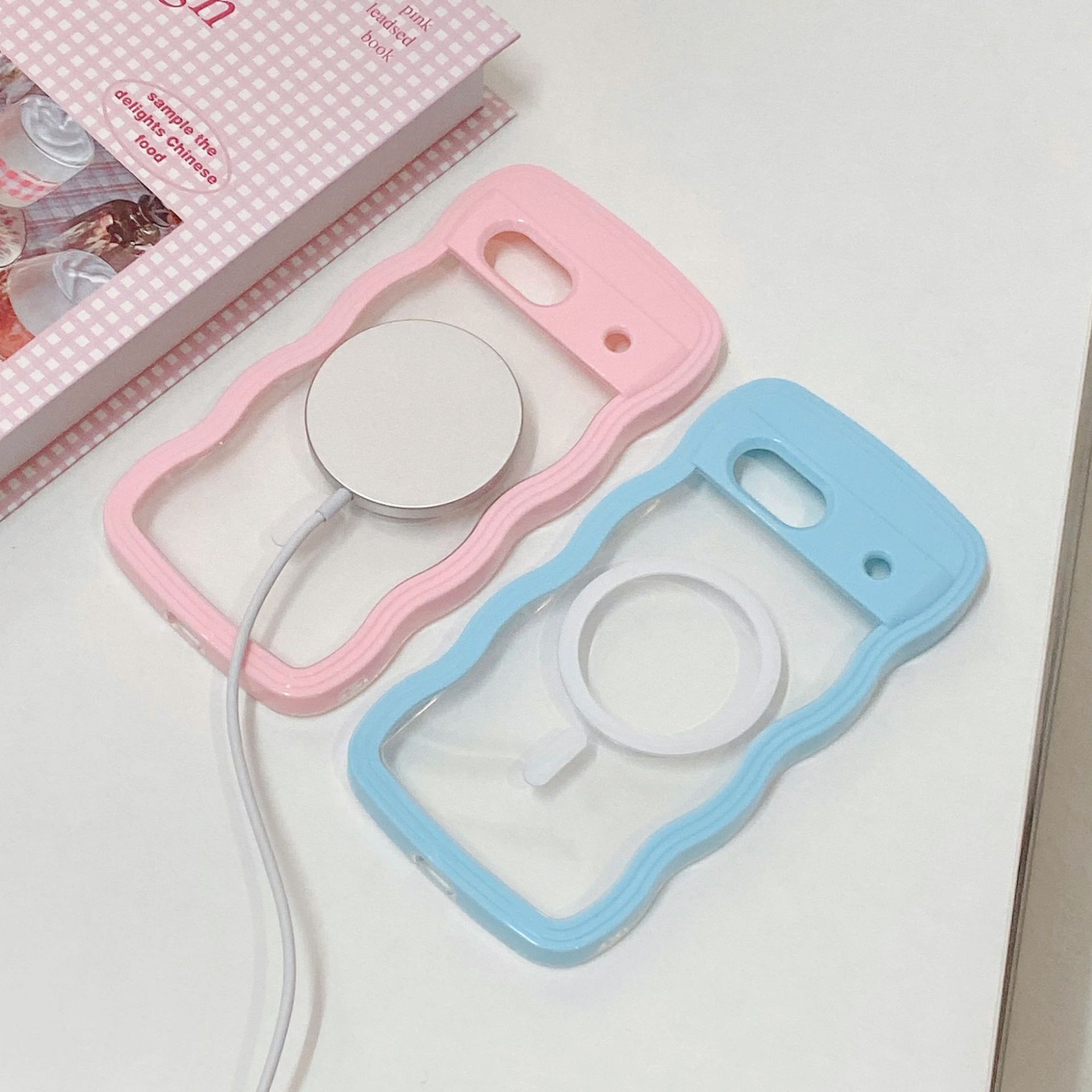 2-in-1 Wave Pattern Transparent Suitable For 7A 8A Magnetic Phone Case Google Pixel 9 9PRO_voghion.com