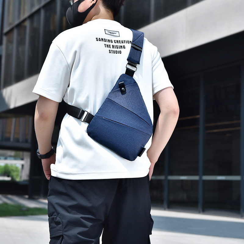 Bolso de pecho deportivo casual para hombres transfronterizos anti-dropper bolso de moda simple bolso de hombro de moda al aire libre ligero