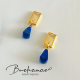 [Luncheon] natural lapis lazulite beaded necklace women's summer color dopamine stacked clavicle necklace pendant