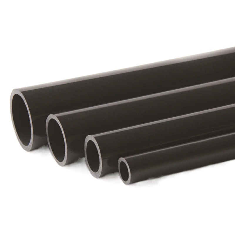 Темно-серая химическая труба UPVC промышленная труба 1.0Mpa труба для аэрации, устойчивая к кислотам и щелочам S10 промышленная канализационная труба