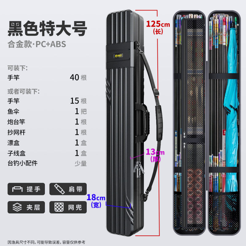 검정색 두꺼워진 125×18×13cm [합금 강화 버전]