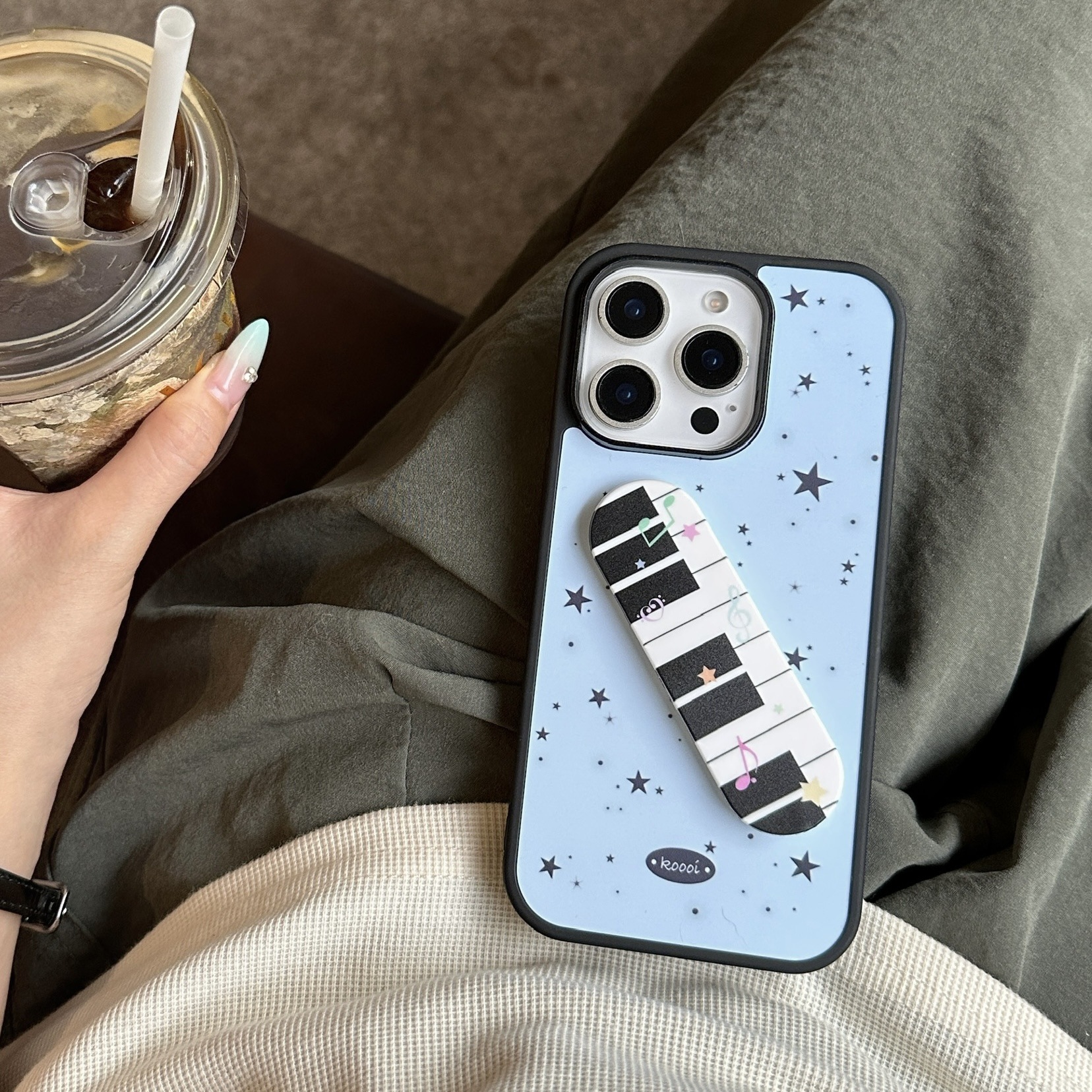 Nueva marca de marea azul tinta rociada estrella adorable para Apple iPhone 16 proMax caso de teléfono / 13 image 3