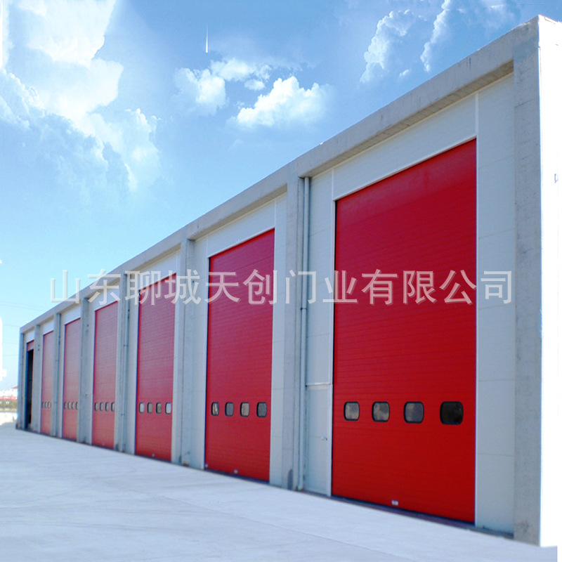 天创品牌生产供应滑升门电动提升门厂家供应安装上门测量全国供应
