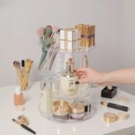 桌面多层置物架可旋转化妆品桌面亚克力分层收纳盒桌面置物架收纳