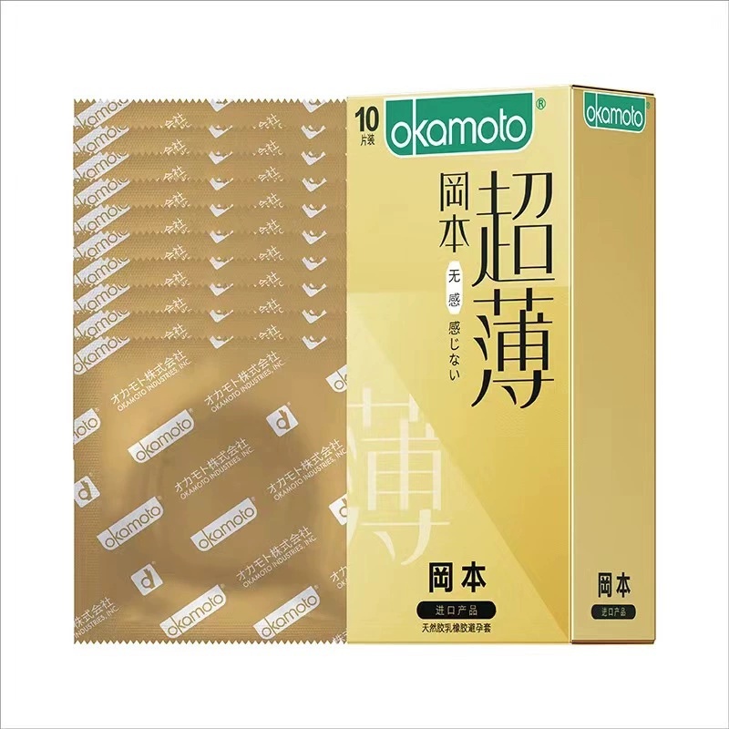 Okamoto Condom SKIN Pure Thin 003 Platinum Ultra-thin Ultra-lubricating Texture Ultra-thin Condom Adult Sex Products
