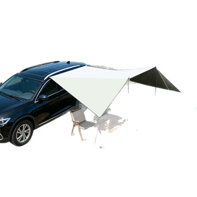 Avtomobil yan çətirləri: coating, portable for outdoor camping