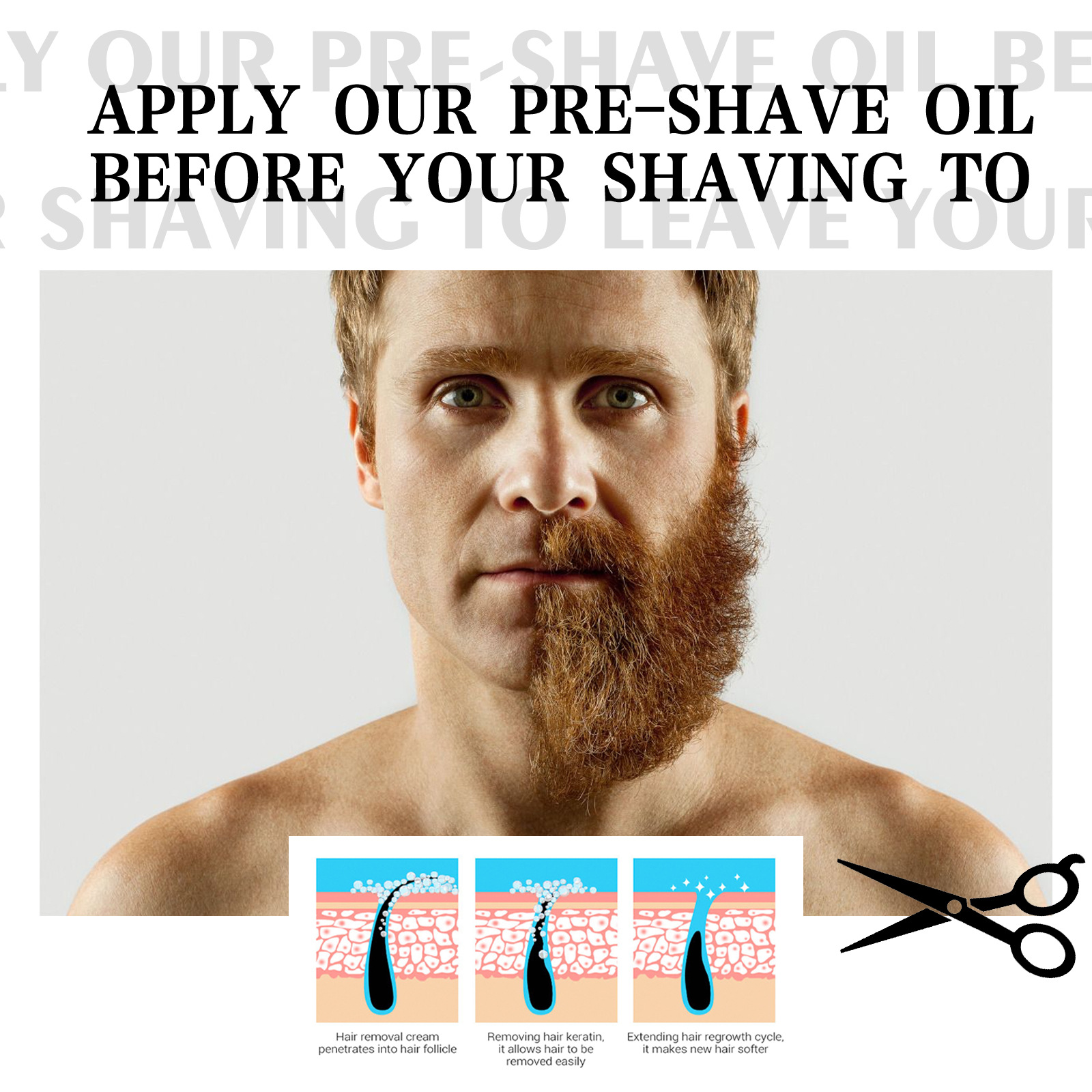East Moon Deep Clean Gel für Männer Rasur Frische Milde Erweichung Bart Gesichtspflege_voghion.com
