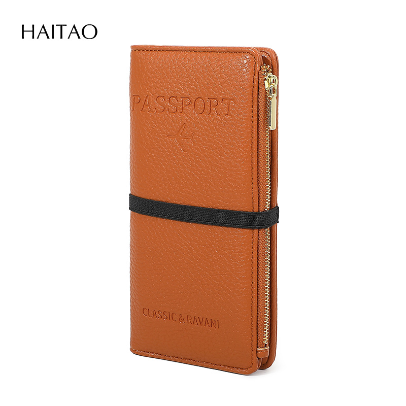 2025 nuevo paquete de pasaporte transfronterizo banda elástica cubierta de tarjeta de vacuna bolsa de identificación carpeta de pasaporte de viaje multifuncional