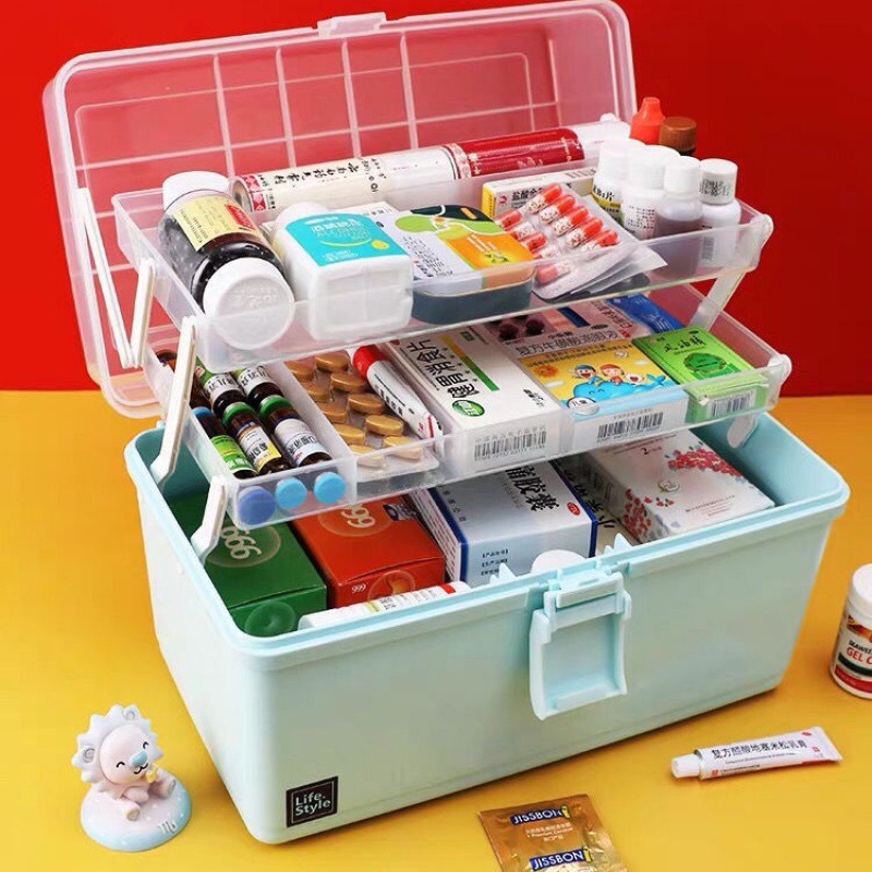 medicine chest medical box household multi-storey capacity Portable Medical care Meet an emergency Standing drug Homewear drugs storage box