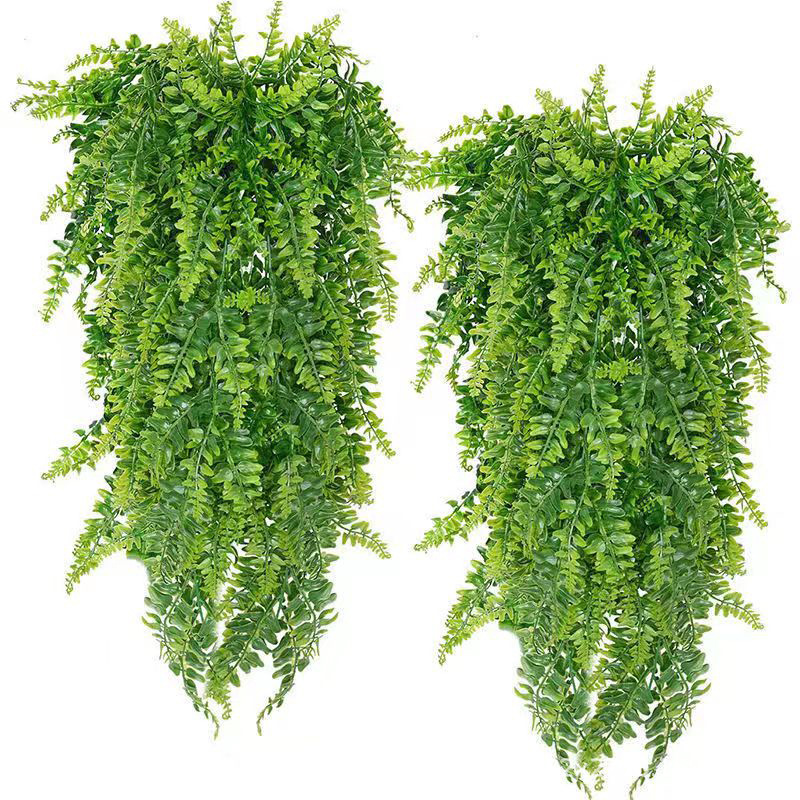 Amazon Realistic Faux Wall-Mounted Persian Grass Vine Artificial Hanging Fern Vine Hanging Green Plastic Plant