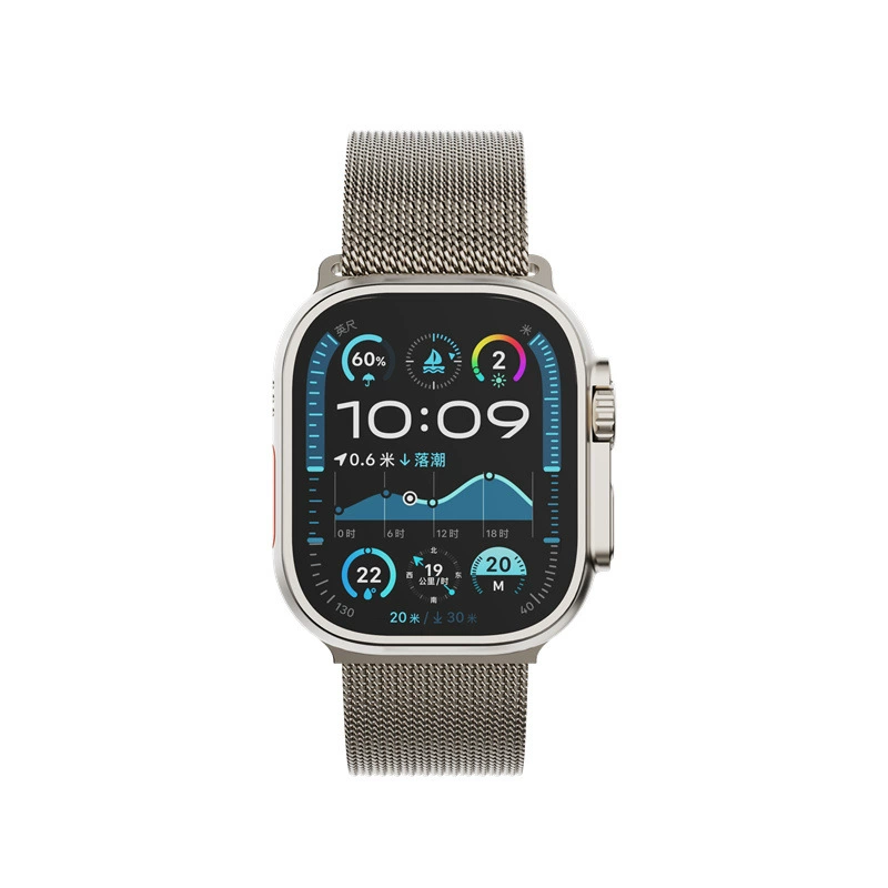 Ремешок для Apple Watch (подходит для Apple Watch 10/8/7/6/SE), титановый миланский ремешок для модификации