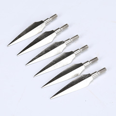 復古仿古開刃125格令銀色/黑色柳葉箭頭弓箭投廠家直供