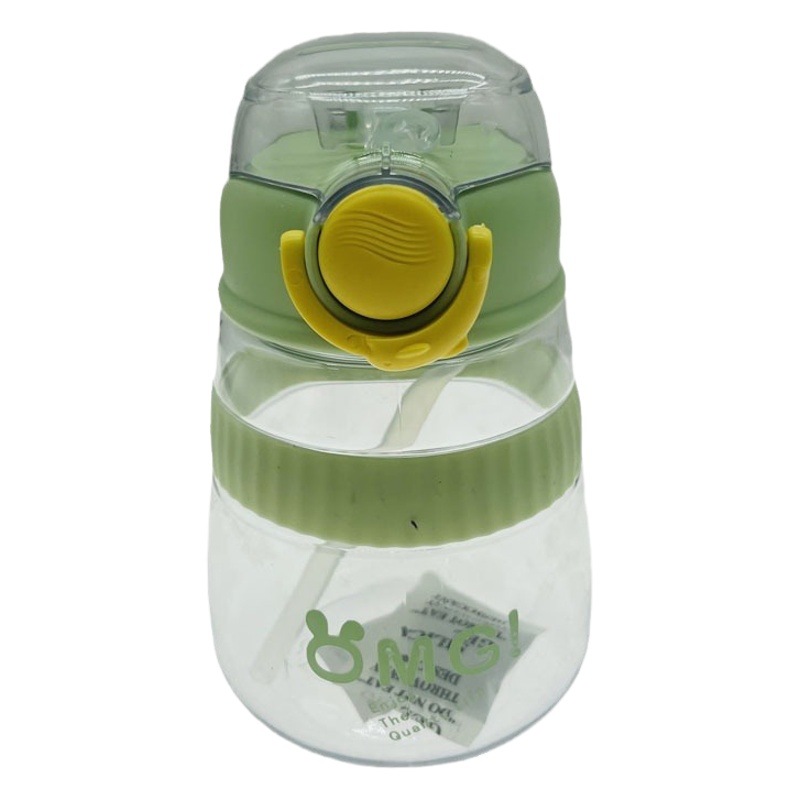 Espacio de Weilong-9019 Taza Linda taza de plástico taza de agua caliente de mano 500ml taza de agua de la paja de la Oficina del estudiante