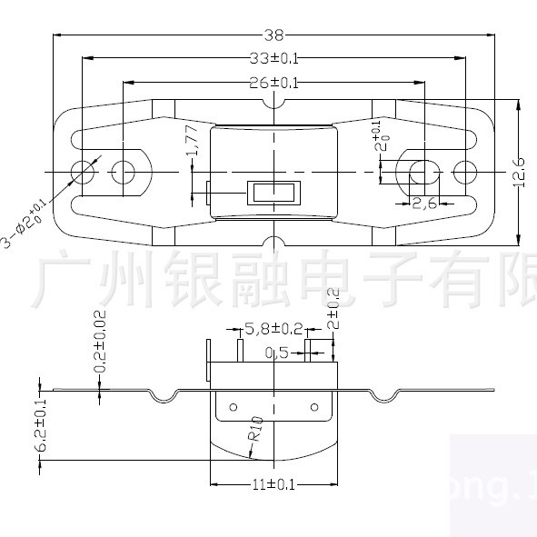 磁条卡刷卡头单二轨道读卡磁头