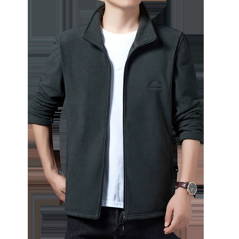 Пальто- cardigan из двустороннего бархата для демисезона, мужская куртка