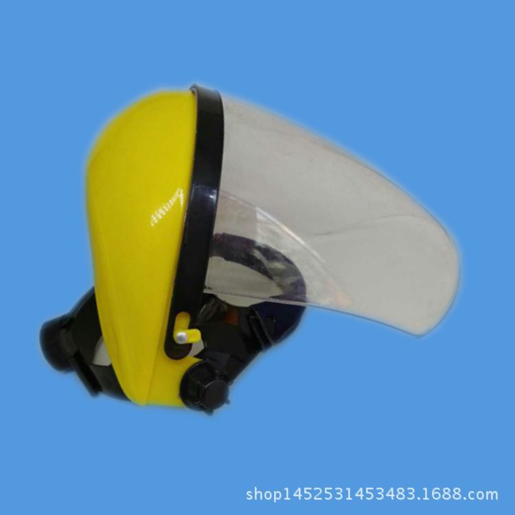 批发透明防尘焊工面罩 头戴式劳保防护电焊面屏 防飞溅