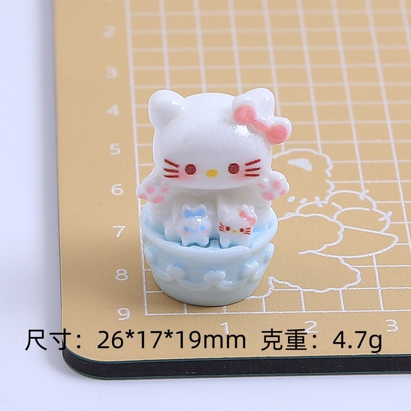 立体かわいい猫ケーキクリエイティブ手作り diy クリーム接着剤樹脂小物アクセサリーホールシューズバックルジュエリー材料|undefined