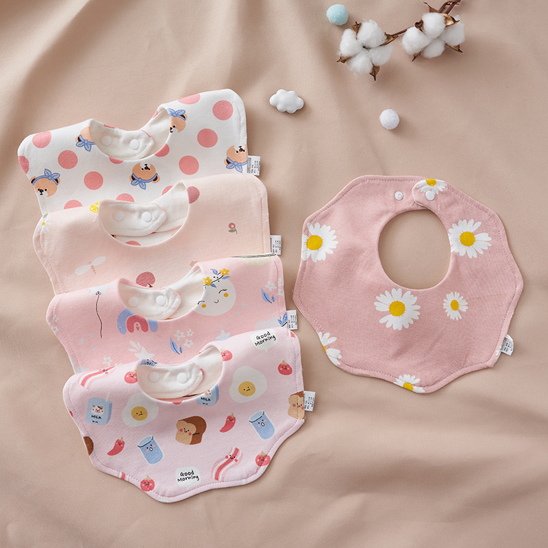 Newborn Bib Baby Cotton Slip Wipe Baby Class A Anti-Spitting Water Bib Not Wet Clothes for Boys and Girls Scarf