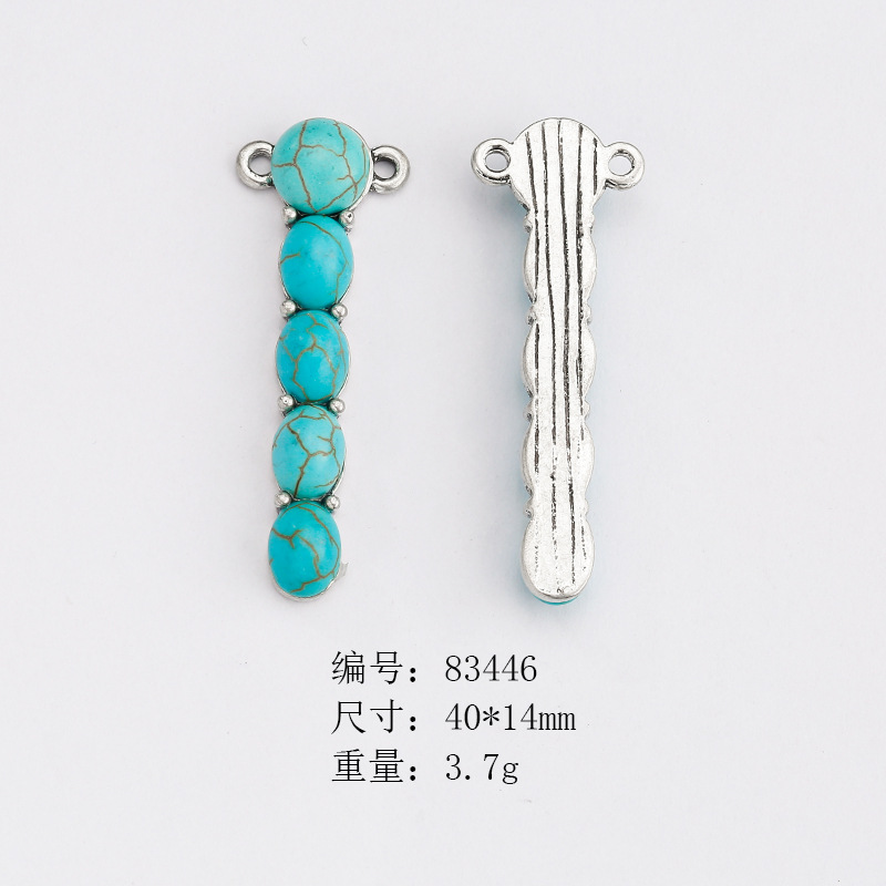 Venta caliente transfronteriza estilo europeo y americano retro nativo americano newahox turquesa joyería accesorios imitación DIY colgante