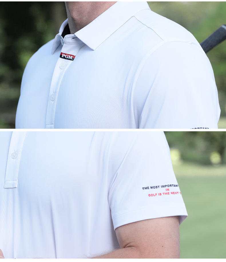 Áo polo nam golf PGM tay ngắn thấm hút nhanh khô — KUZ200-Quần trắng [Thắt lưng cao su/Găng tay dính Velcro], KUZ200-Quần tây màu xám nhạt [thắt lưng cao su/găng tay dính Velcro], KUZ200-Quần đen [thắt lưng cao su/găng tay dính], YF769-tay ngắn màu xanh hải quân chi tiết 15