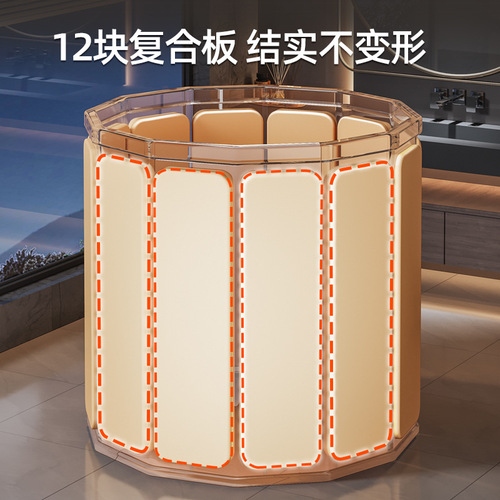Folding Hot Tub for Home Use, Suitable for Children and Adults, Full-Body Shower, Swimming, Bathing Tub, Spa Tub