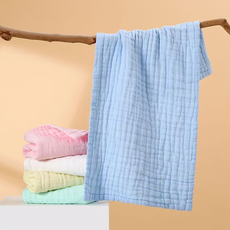 Adult Pure Cotton Gauze Towel Six-Layer Combed Cotton Belly Towel Adult Sweat-Absorbent Towel Newborn Bath Face Towel