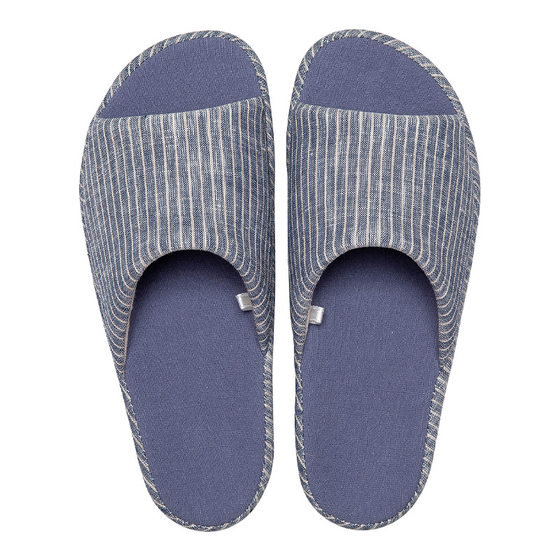 Japanese Style Simple Spring and Summer Thick Bottom Linen Home Four Seasons Waterproof Non-slip Couple Home Slippers Basin Bottom Slippers for Men and Women