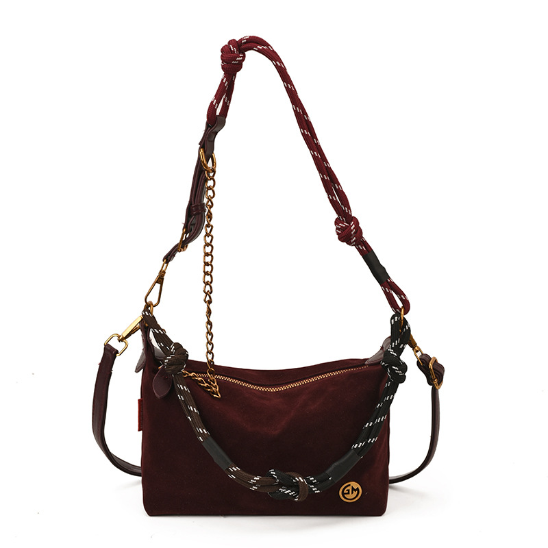 2025 invierno nuevo estilo de transporte exterior versátil bolso de brazo portátil de alta calidad bolso de hombro de lana suave bolso de mochila