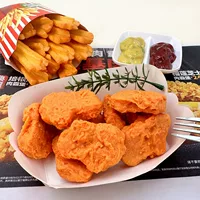 Моделирование жареных куриных наггетсов Золотые куриные наггетсы, жареная курица, жареная курица, фаст-фуд, западная закуска модель игрушка DIY Аксессуары