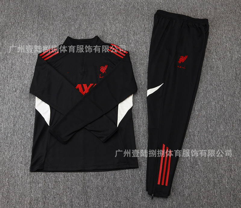 2526新款足球服巴黎皇马阿森纳拜仁长袖半拉训练服一件批发|undefined