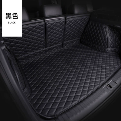 Special Car-Specific Fully Enclosed Leather Trunk Mat, Waterproof, Classy Car-Specific Patterned Leather Trunk Mat Without Odor (Trunk Mat) - black-black-line-please-note-the-model-year-when-placing-an-order