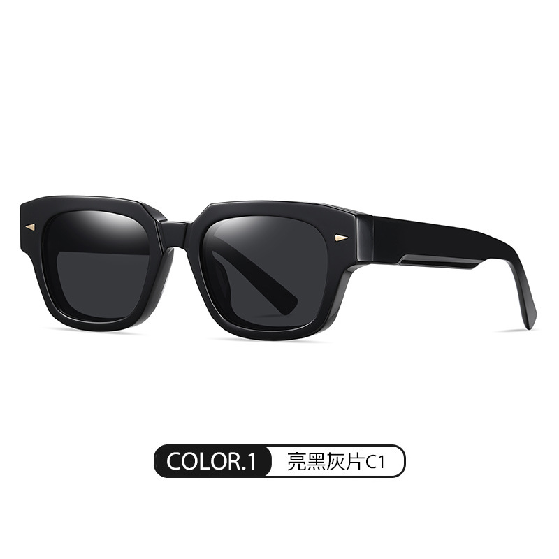 Gafas de sol polarizadas europeas y americanas transfronterizas S32112 Frame grueso de moda Gafas de sol de hoja de moda para hombres y mujeres de alta calidad