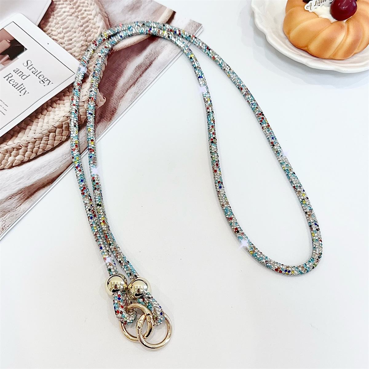 새로운 컬러풀-골드 비즈 [6mm 크로스바디]