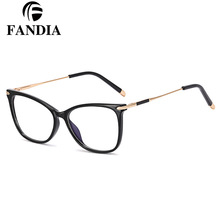 95238 欧美时尚防蓝光眼镜框复古小框平光镜女TR弹簧脚全框眼镜架