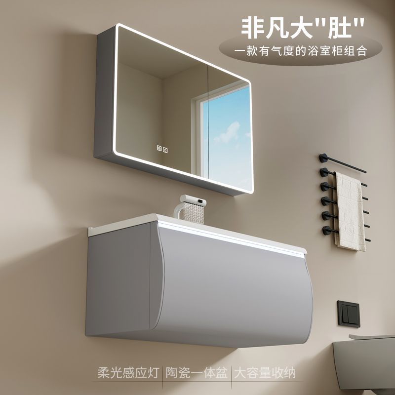 Nuevo gabinete de baño de madera sólida cerámica una bañera gabinete de lavabo de baño doméstico lavabo combinado lavabo