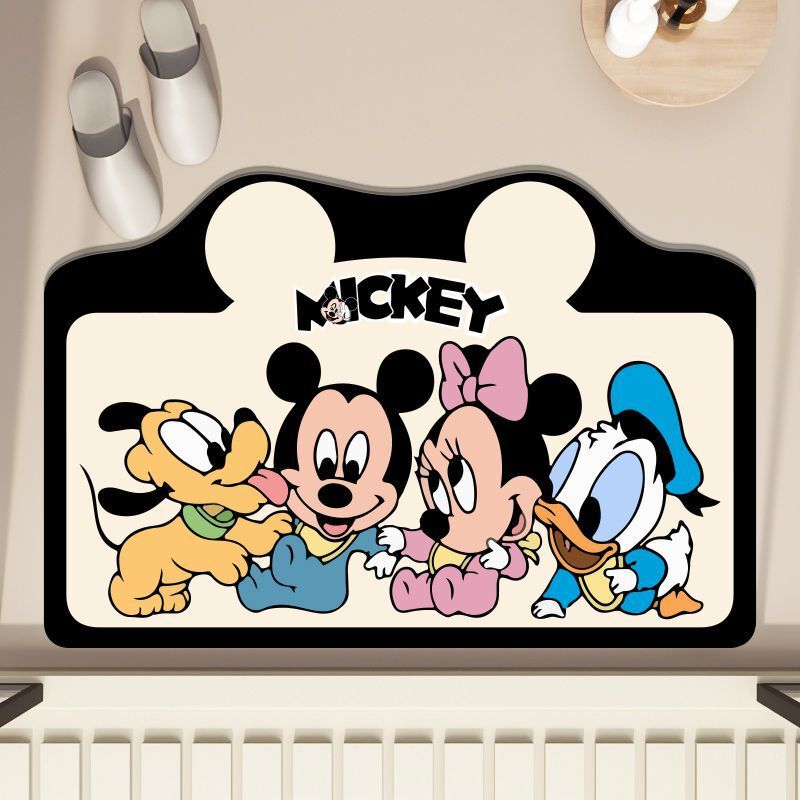 Cute Cartoon Series Floor Mats Mickey and Minnie Floor Mats Bathroom Entrance Door Diatom Mud Foot Mats Water-Absorbent, Non-Slip and Stain-Resistant