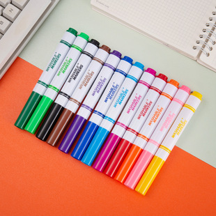 Foreign Trade Hot Selling Environmentally Friendly Watercolor Pens Customized Kidsren's Graffiti Pens Art Painting 12 Colors 24 Colors Pen Brushes Wholesale