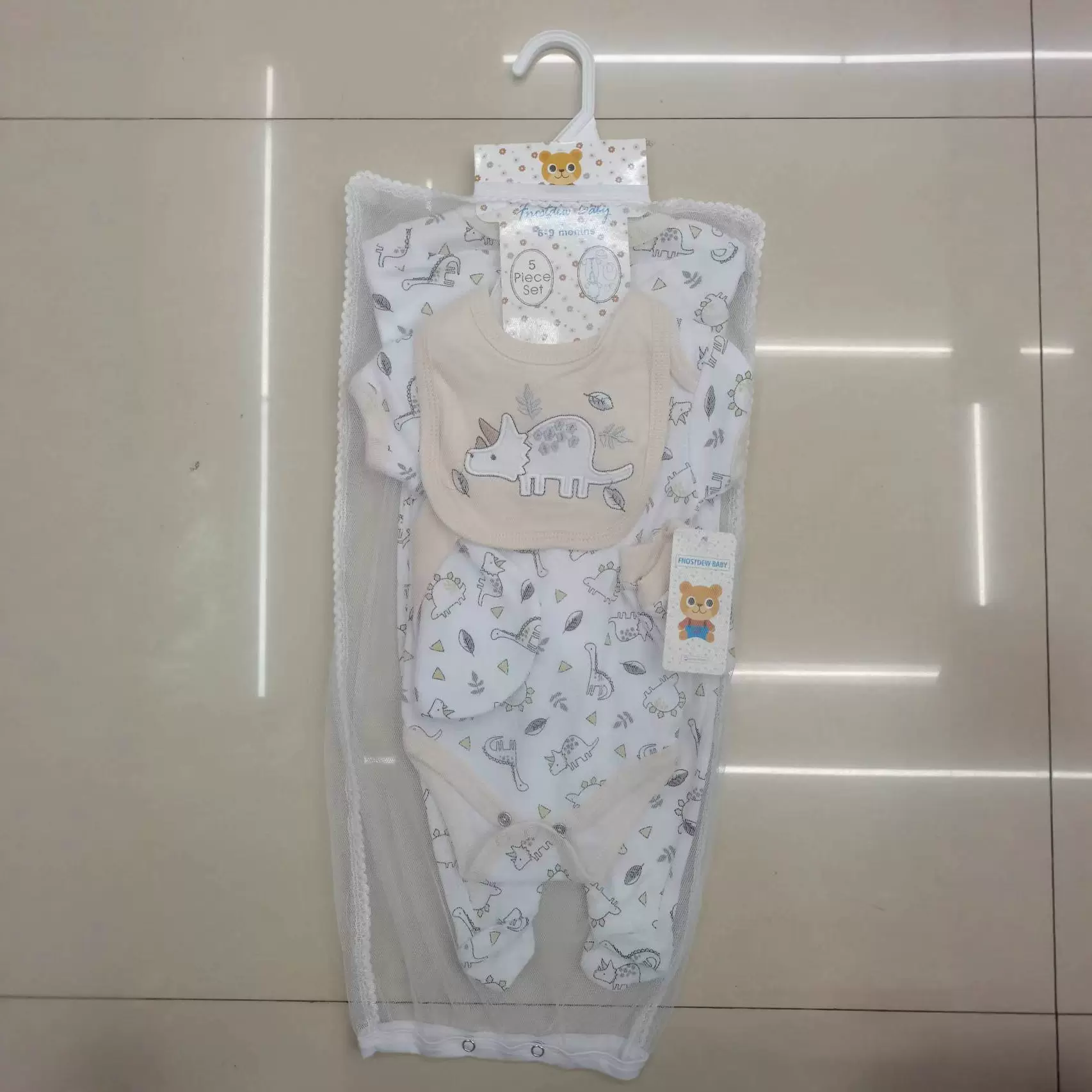 宝宝短袖哈衣长爬纯棉爬爬服五件套睡衣套装连体衣春夏新生婴儿睡