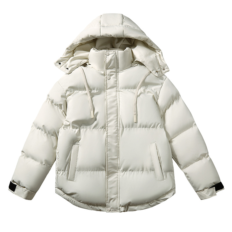 American Wasteland Large Pocket Drawstring Cold-Proof Loose Hooded Warm Thickened Jacket Men's Autumn and Winter Cotton Casual Coat