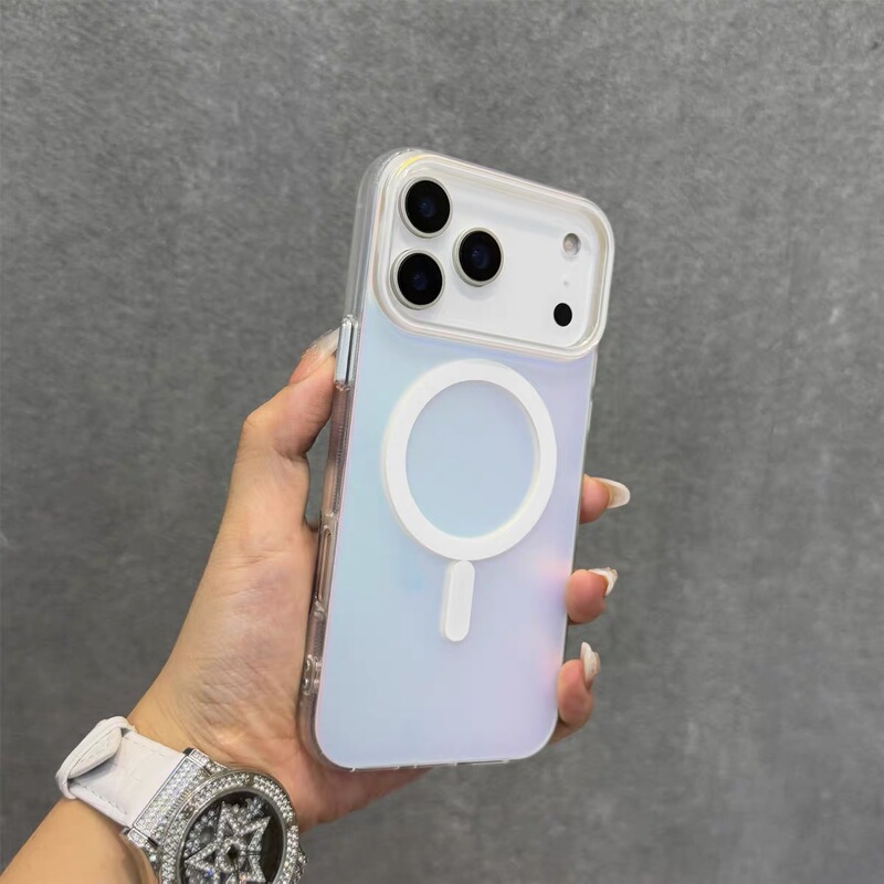 iPhone17promax手机壳炫彩极光变色龙磁吸适用苹果16高级感简约新|undefined