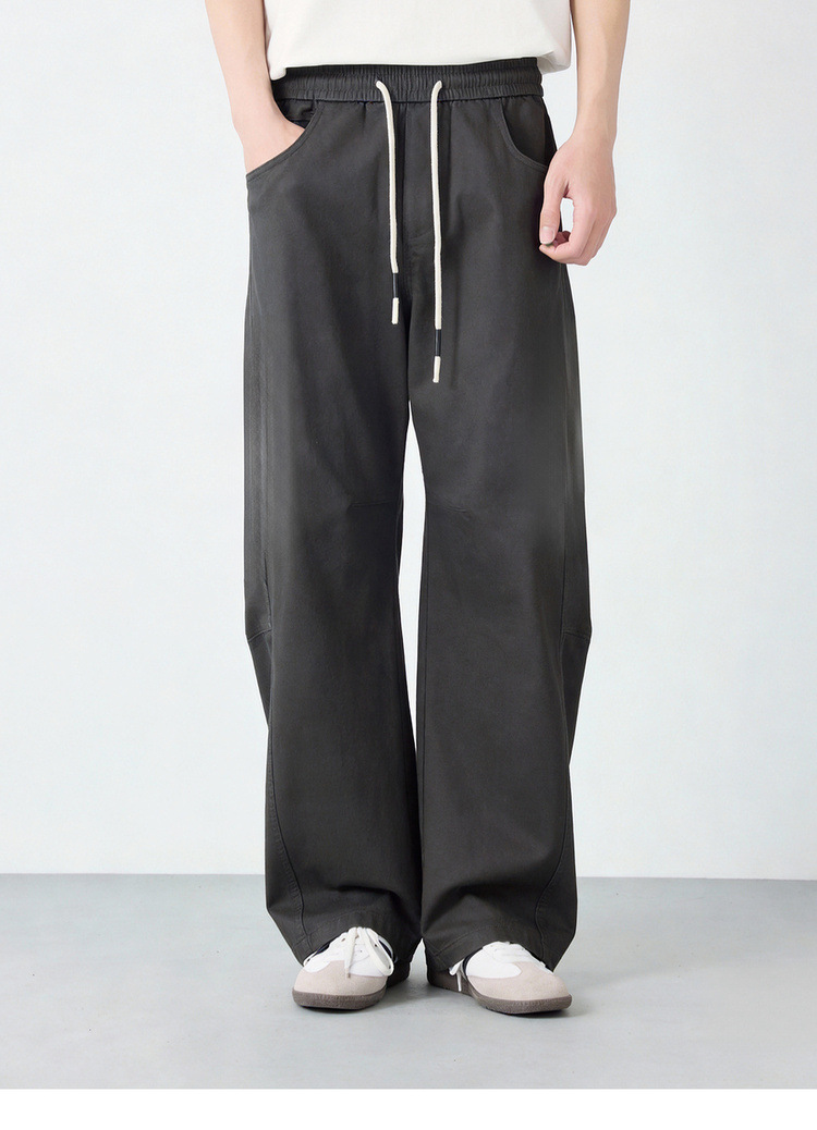 Quần dài nam ống rộng phong cách Mỹ casual — đen chi tiết 29